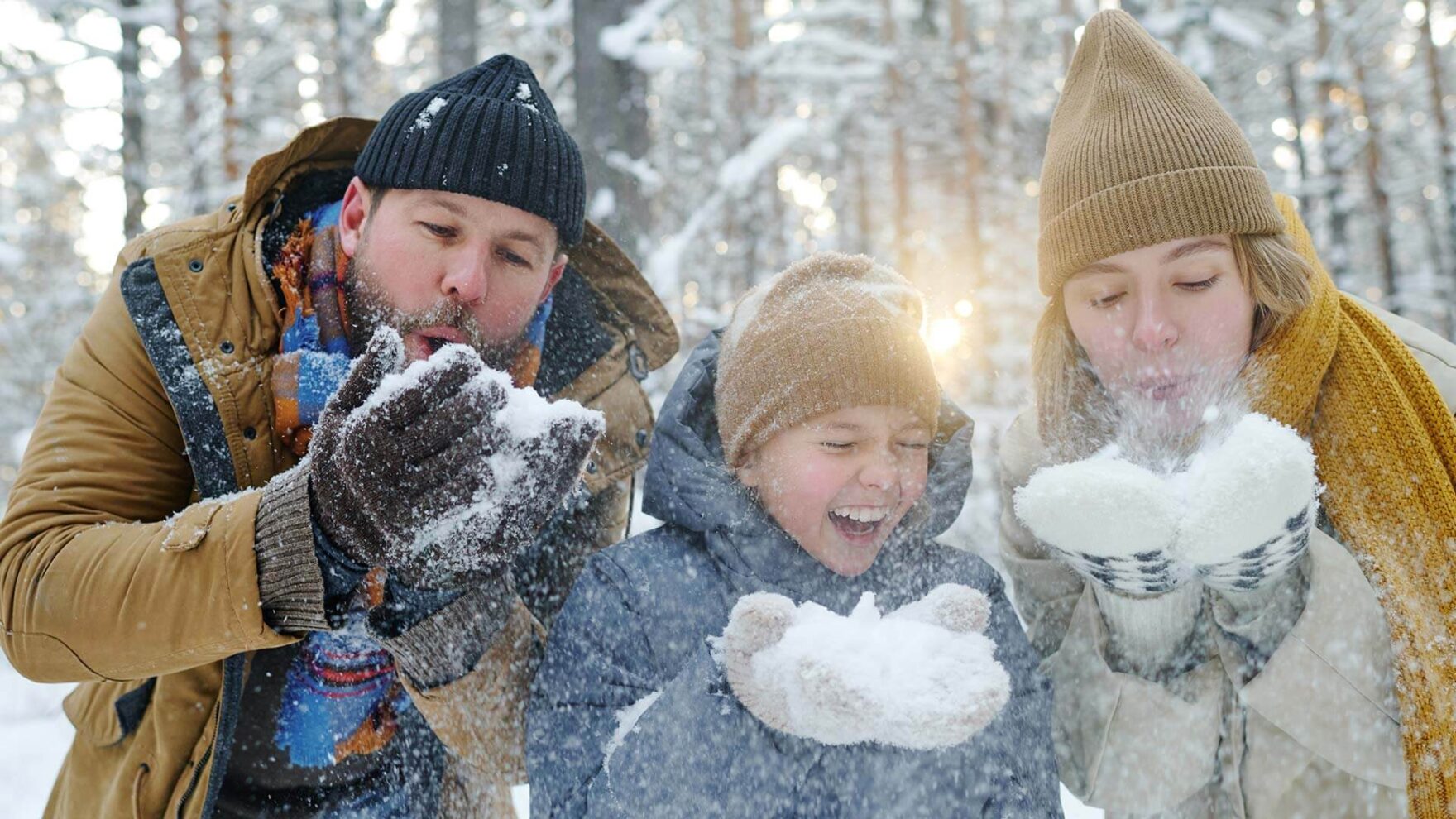 Spaß im Schnee mit der Familie